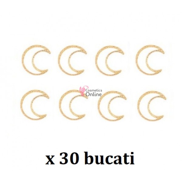 Decoratiuni 3D Metalice Aurii pentru unghii Cod 3007 Luna
